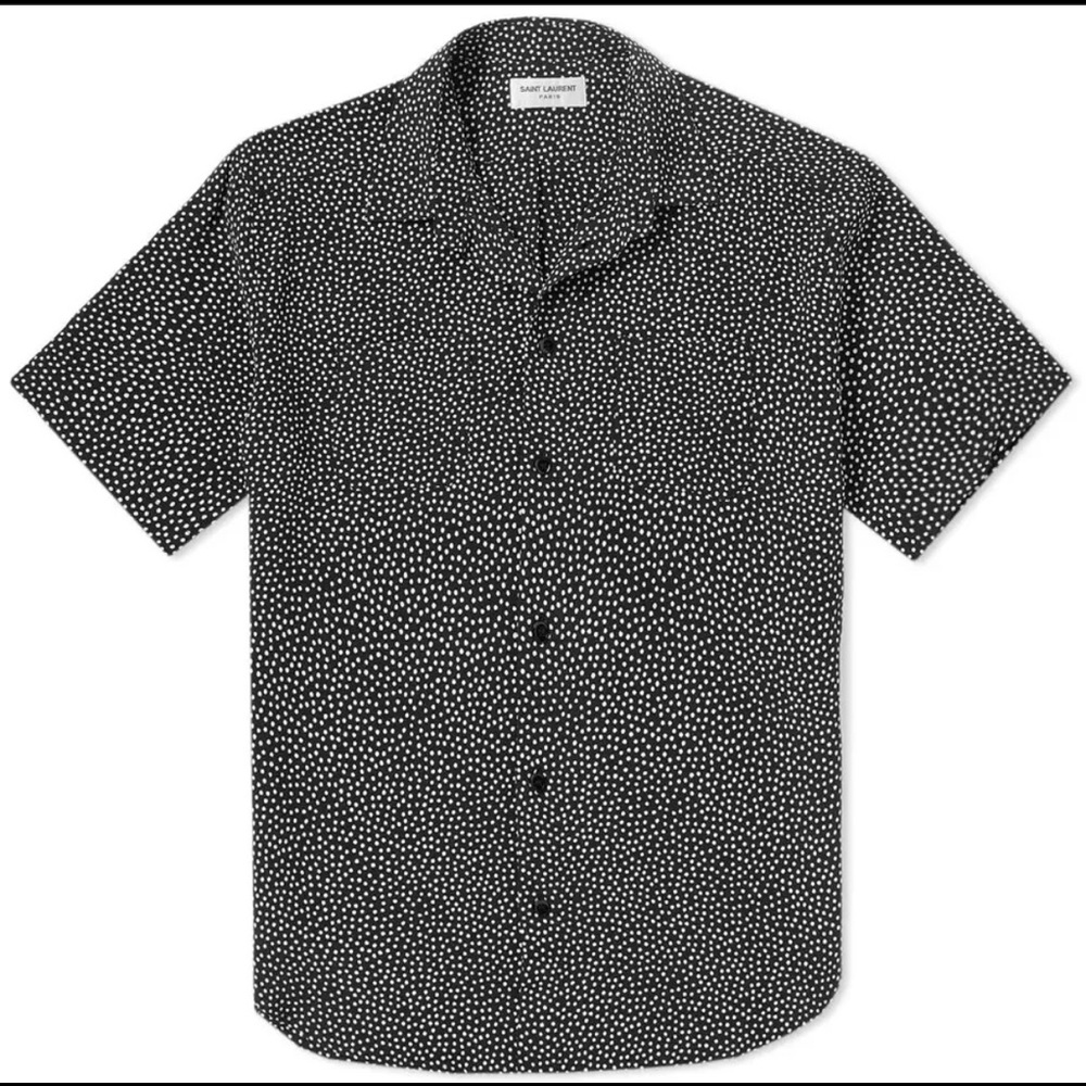 Saint Laurent Mens Star Print Silk Shirt. 41/16. $1190